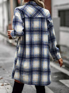 Plaid Long Cardigan Shirt Jacket H72DS3TP49 Casual Chic Boutique