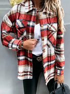 Plaid Long Sleeves Casual Coat HFLWWYLPL8 Casual Chic Boutique