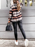 Plaid Long Sleeves Casual Coat HFLWWYLPL8 Casual Chic Boutique