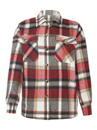 Plaid Long Sleeves Casual Coat HFLWWYLPL8 Casual Chic Boutique