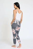 Plus Floral Drawstring Jogger EG fashion