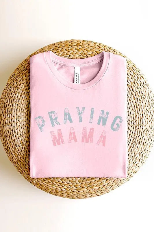 Praying Mama Christian Graphic T Shirts Color Bear