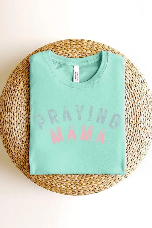 Praying Mama Christian Graphic T Shirts Color Bear