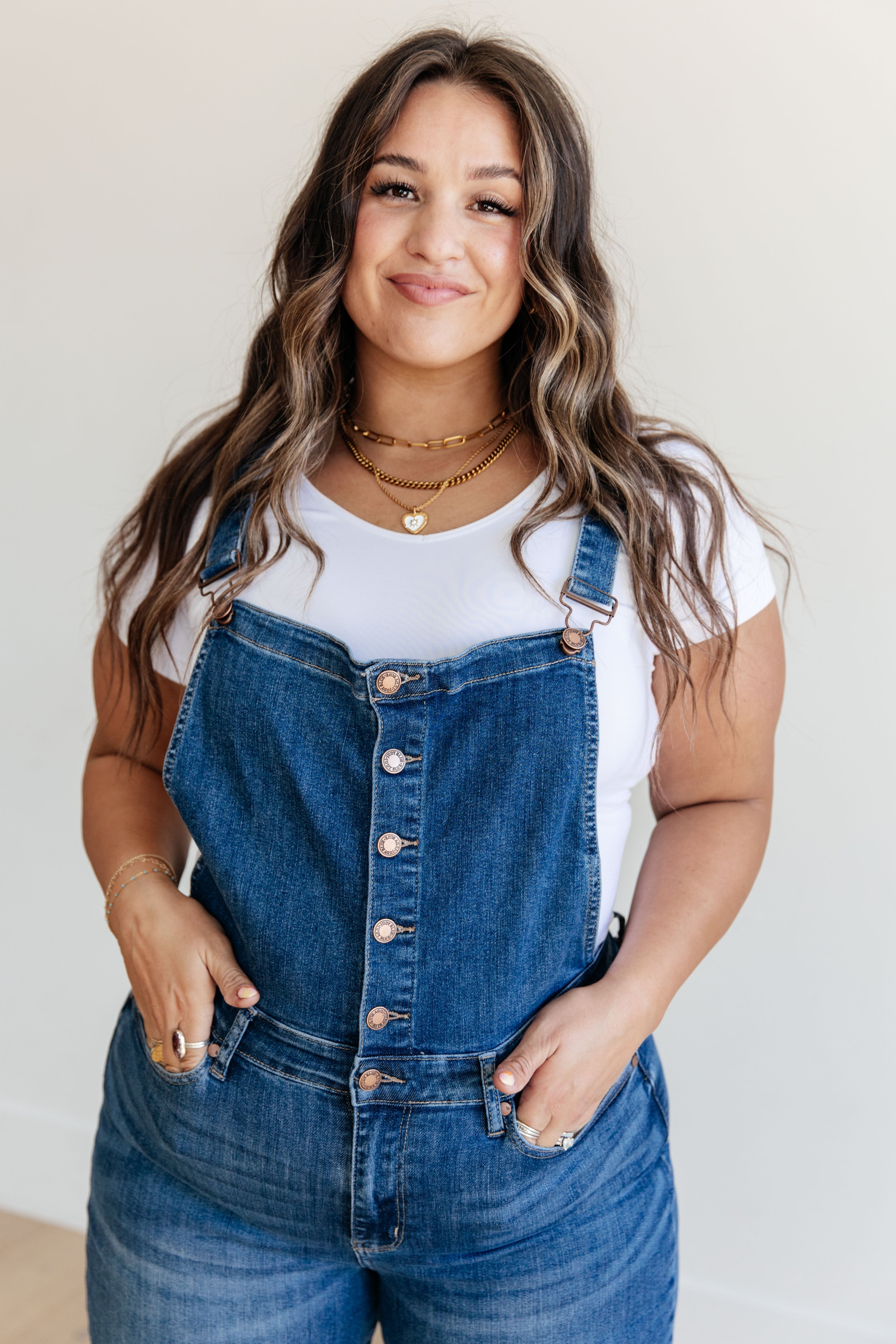 Priscilla High Rise Crop Wide Leg Denim Overalls Ave Shops