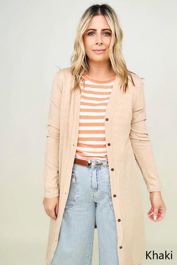 Button Down Light Cardigan Kiwidrop