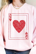 Queen Of Hearts Valentines Oversized Sweatshirt ALPHIA