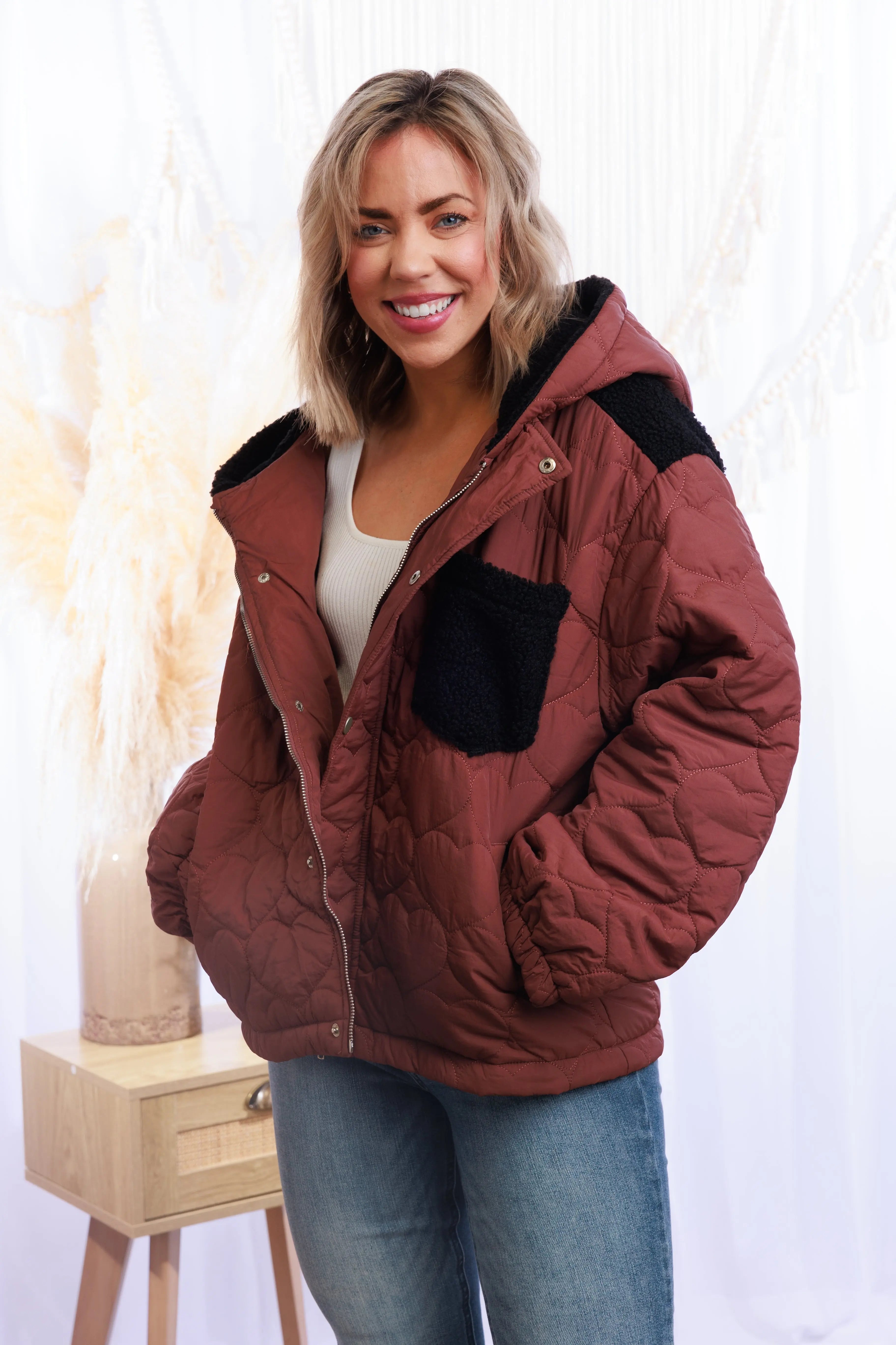 Quilted Hearts - Puff Jacket Boutique Simplified
