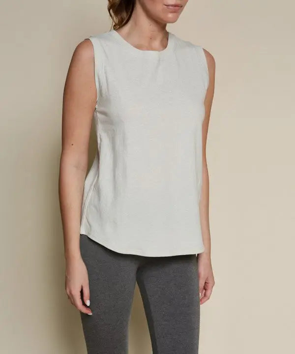 RECYCLED COTTON MUSCLE TANK Fabina