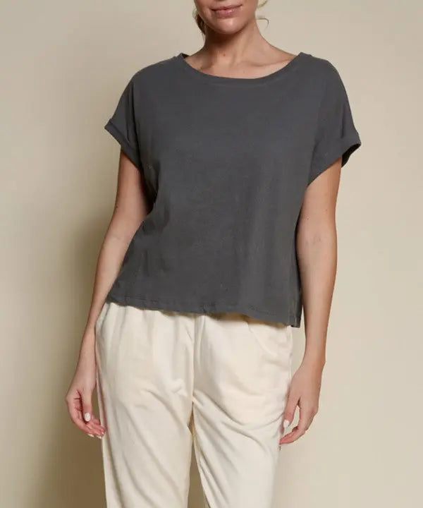 RECYCLED COTTON  PLAIN CROP Fabina