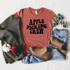 Apple Picking Crew Wavy | Short Sleeve Crew Neck Olive and Ivory Retail