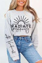 Radiate Positivity Graphic Fleece Sweatshirts Color Bear