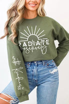 Radiate Positivity Graphic Fleece Sweatshirts Color Bear