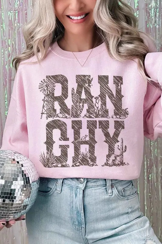 Ranchy Country Western Graphic Sweatshirt ALPHIA