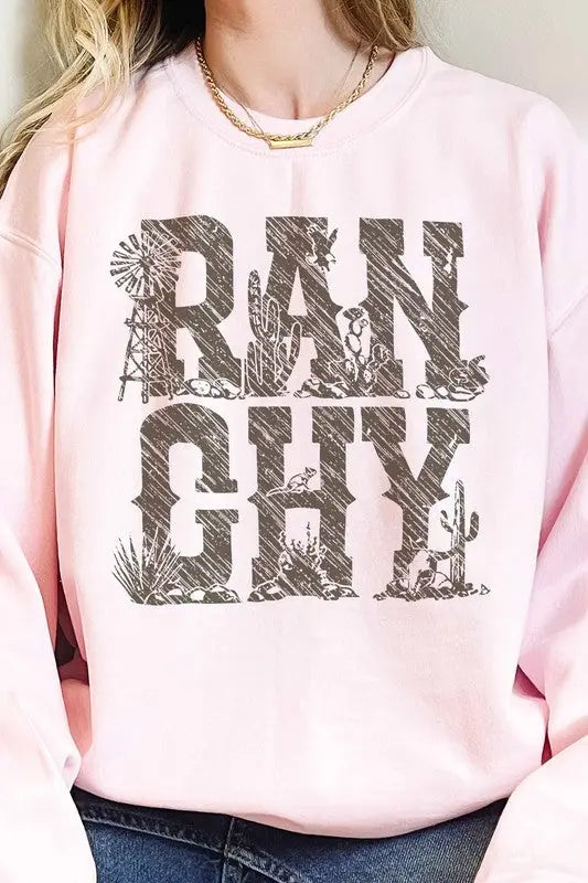 Ranchy Country Western Oversized Sweatshirt ALPHIA