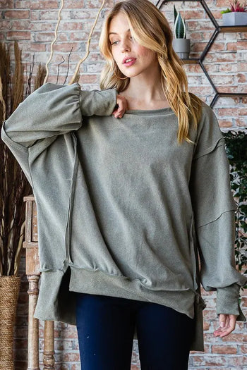 Reborn J | Oversized Fit Super Soft Long Sleeve Sweatshirt Casual Chic Boutique