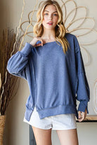 Reborn J | Oversized Fit Super Soft Long Sleeve Sweatshirt Casual Chic Boutique