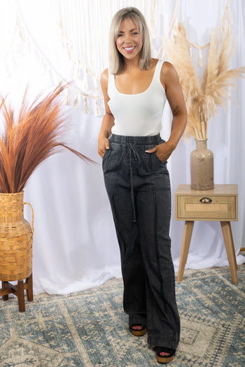 Relax & Unwind - Chambray Pants Boutique Simplified