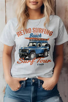 Retro Surfing Long Beach Graphic Tee Rebel Stitch