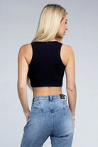 Ribbed Cropped Tank Top Ambiance Apparel