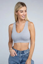 Ribbed Cropped Tank Top Ambiance Apparel