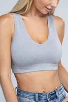 Ribbed Cropped Tank Top Ambiance Apparel