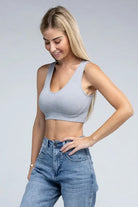 Ribbed Cropped Tank Top Ambiance Apparel