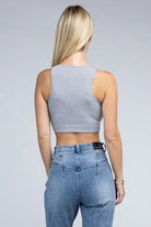 Ribbed Cropped Tank Top Ambiance Apparel