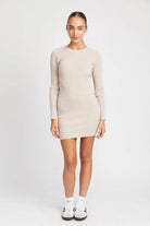 Ribbed Long Sleeve Mini Dress Emory Park