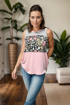 Rockin' Floral Sleeveless Top Boutique Simplified