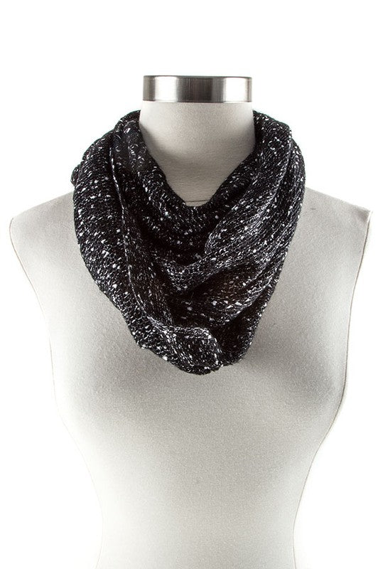Two Toned Infinity Scarf |  BLACK-BKBK-Os |  Casual Chic Boutique