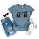 Baseball Mom With Ball | Short Sleeve Crew Neck Olive and Ivory Retail