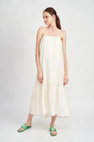 STRAPLESS TIERED MAXI DRESS Emory Park