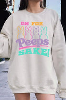 Sake Bunny Easters Graphic Fleece Sweatshirts Color Bear