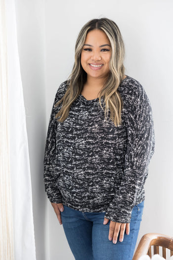 Salt & Pepper Long Sleeve Dolman Boutique Simplified