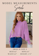 Lizzy Bell Sleeve Top in Lavender Retro Ditsy Floral Ave Shops