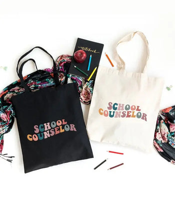 School Counselor Wavy Tote City Creek Prints