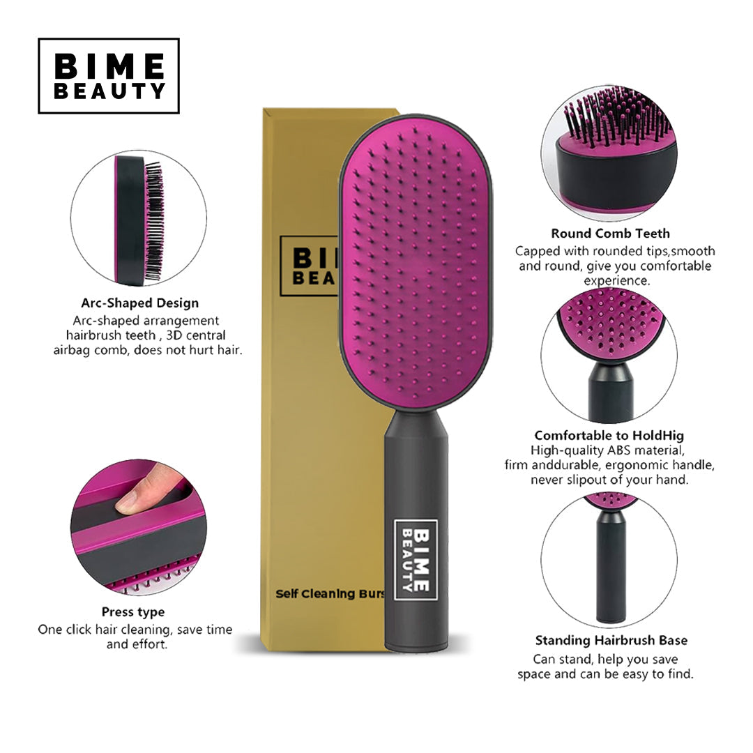 Self-Cleaning Hair Brush BimeBeauty