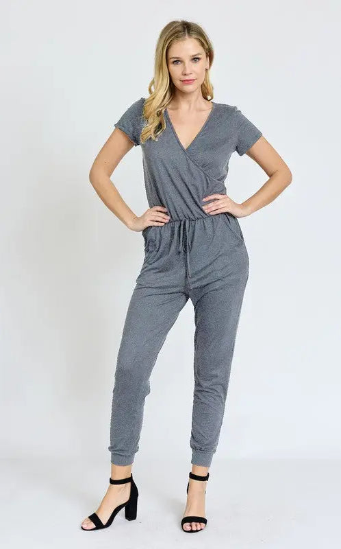 Short Sleeve Jogger Jumpsuit EG fashion