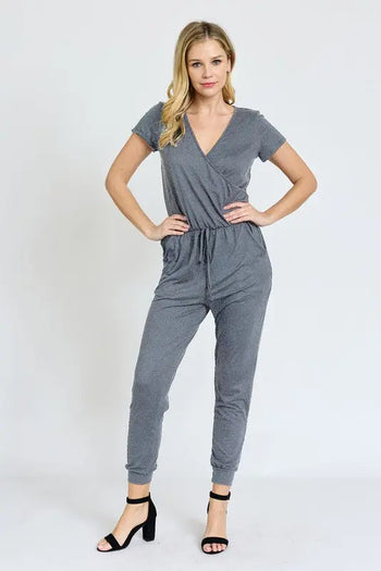 Short Sleeve Jogger Jumpsuit EG fashion