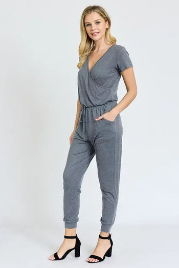 Short Sleeve Jogger Jumpsuit EG fashion