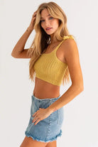 Shoulder Tie Knit Tank LE LIS