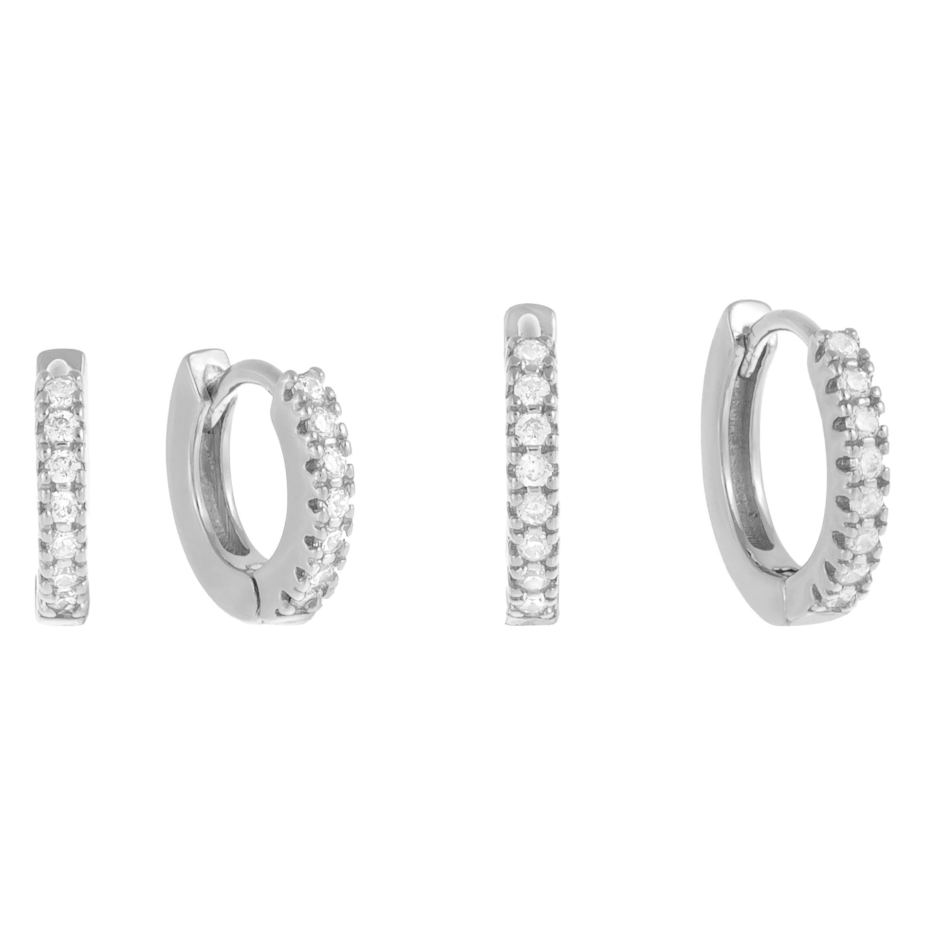 CZ Mini Huggie Earring Combo Set by By Adina Eden