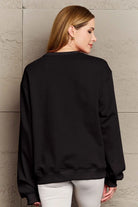 Simply Love Full Size 2024 Round Neck Dropped Shoulder Sweatshirt Trendsi