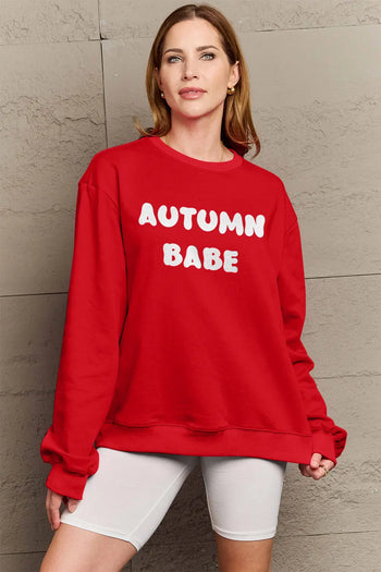 Simply Love Full Size AUTUMN BABE Graphic Sweatshirt Trendsi