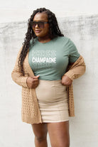 Simply Love Full Size CHAMPAGNE VIBES Short Sleeve T-Shirt Trendsi