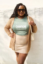 Simply Love Full Size CHAMPAGNE VIBES Short Sleeve T-Shirt Trendsi