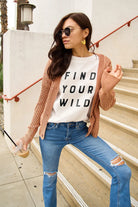 Simply Love Full Size FIND YOUR WILD Short Sleeve T-Shirt Trendsi