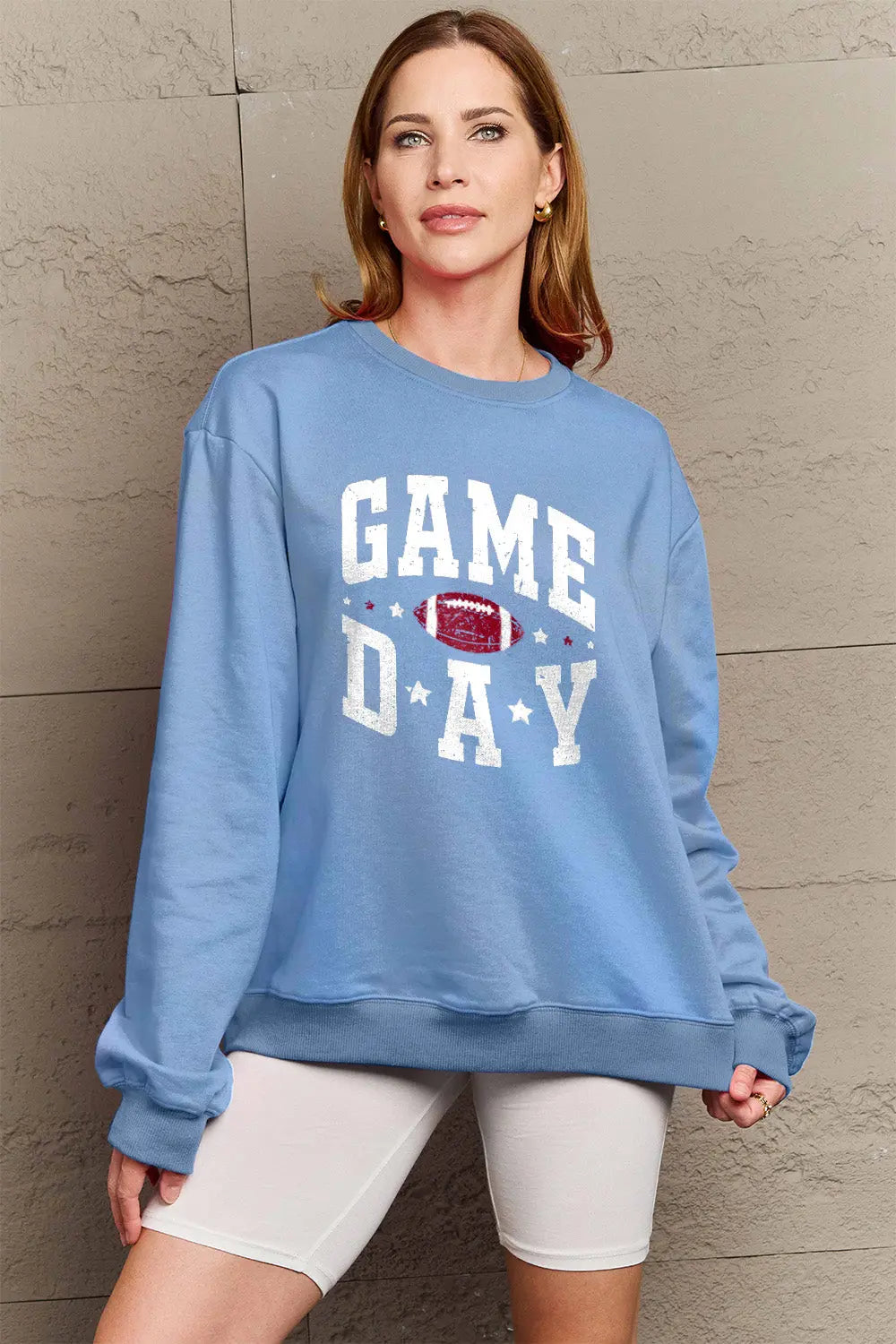 Simply Love Full Size GAME DAY Graphic Sweatshirt Trendsi