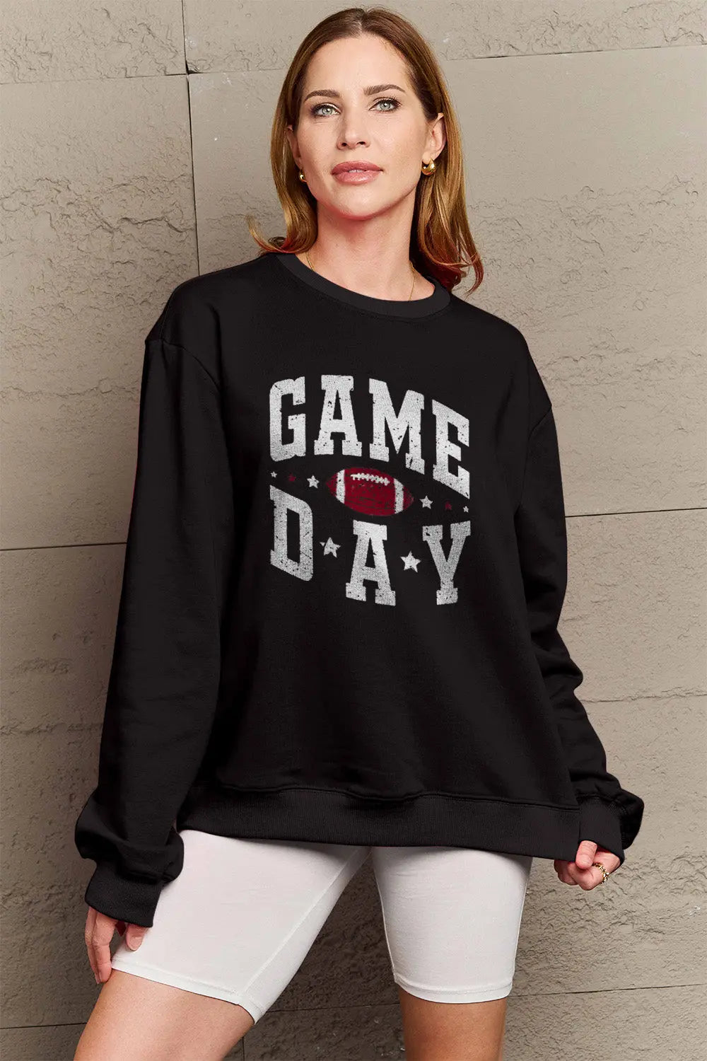 Simply Love Full Size GAME DAY Graphic Sweatshirt Trendsi