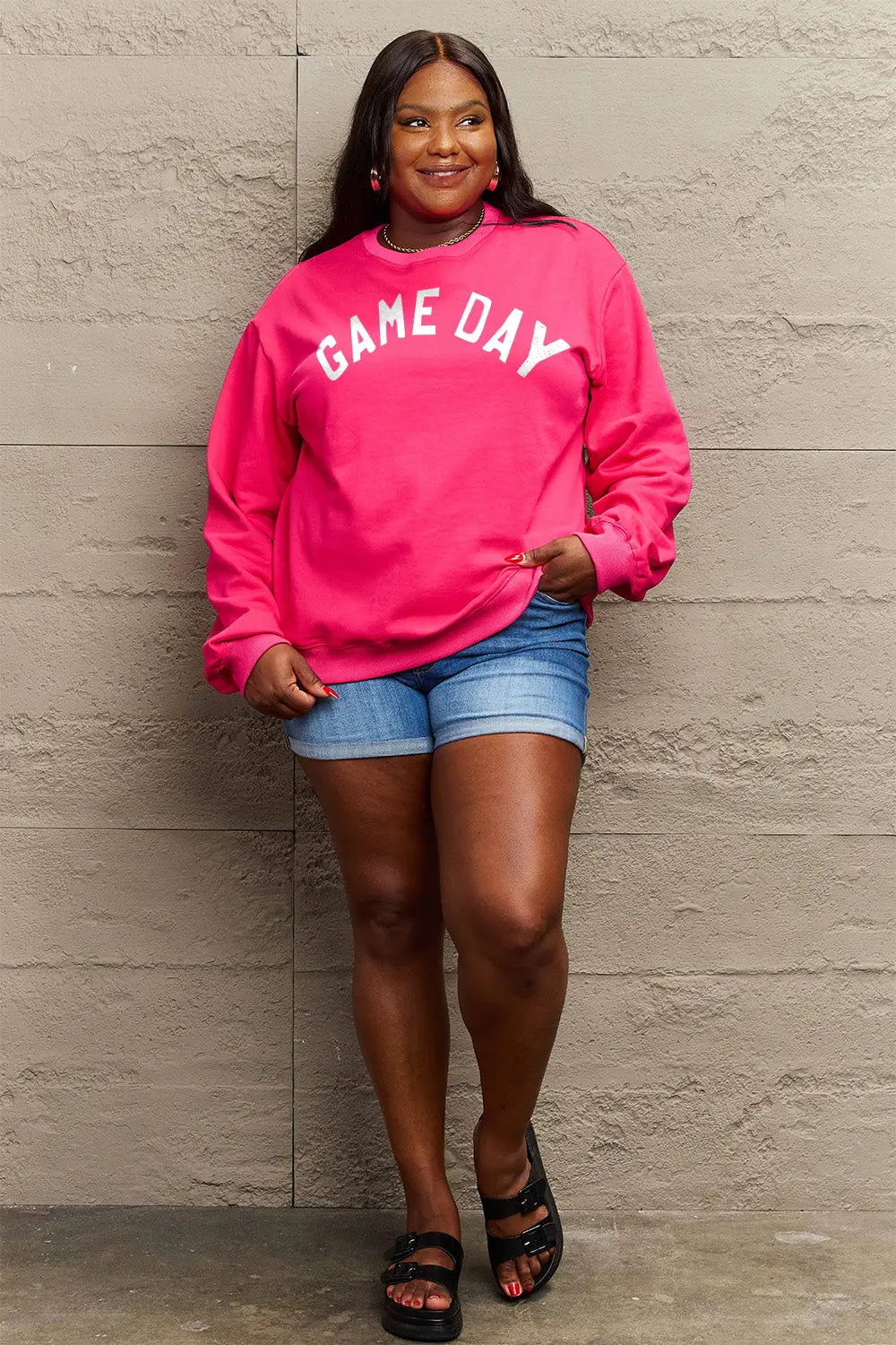 Simply Love Full Size GAME DAY Graphic Sweatshirt Trendsi